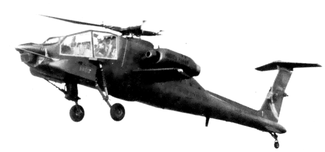 An early experimental attack helicopter built by Hughes in 1976, which later became the AH-64 Apache. (US Army)